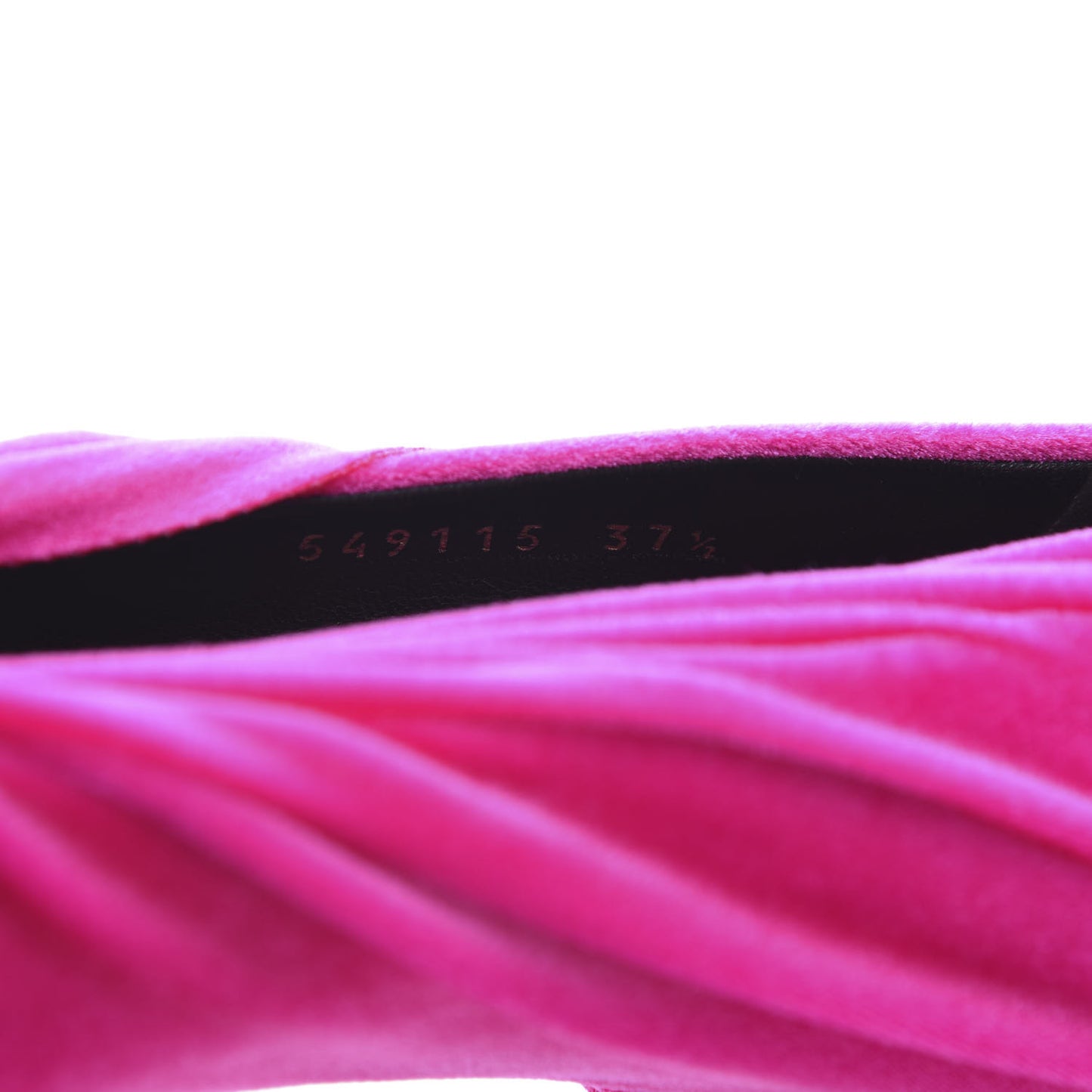 Stretch Velvet Knife Pointed Pumps 38 Rose Fuchsia