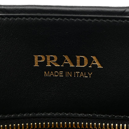 Prada Soft Calfskin Triangolo Symbole Embossed Small Tote Black 5 of 9