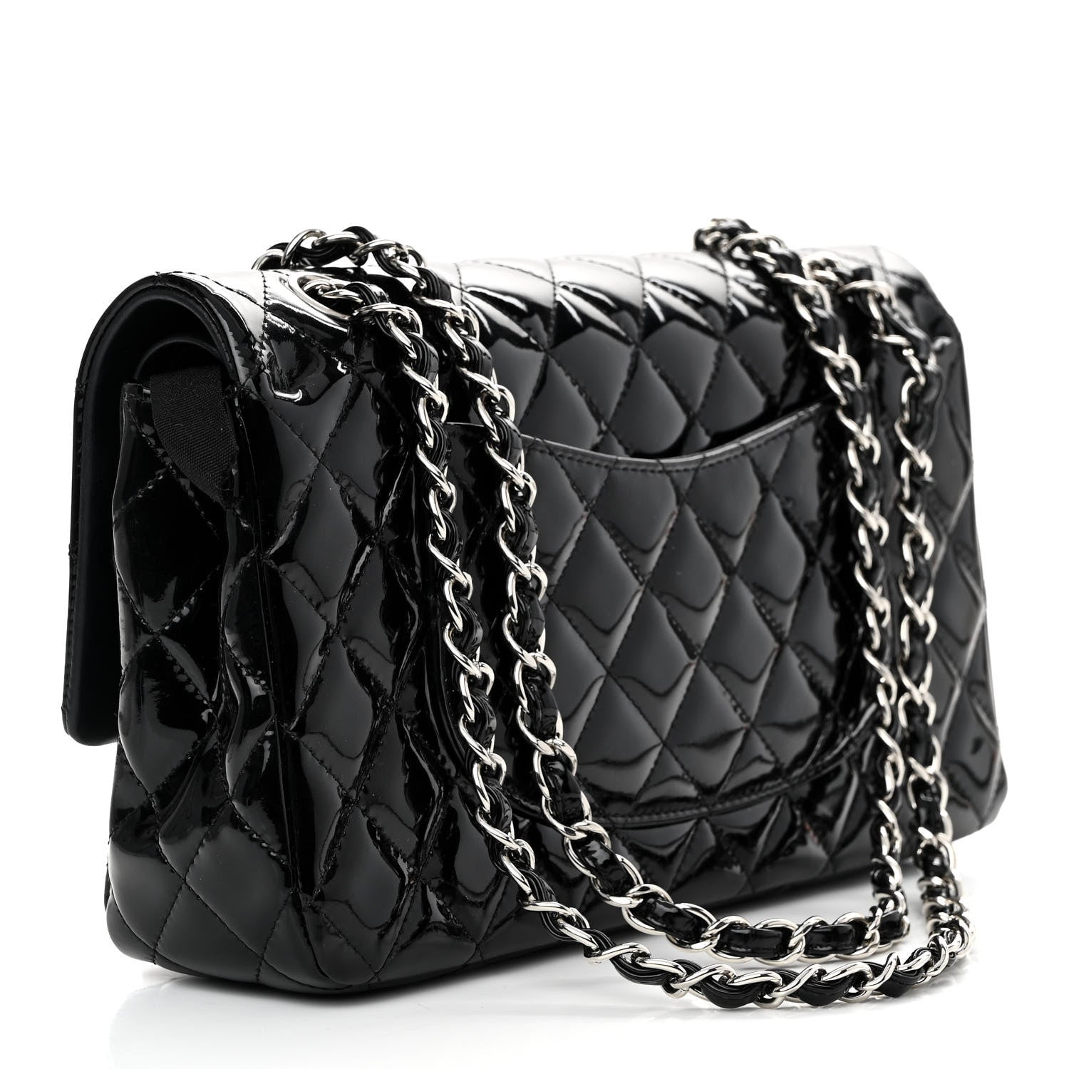 Chanel Patent Quilted Medium Double Flap Black 3 of 12