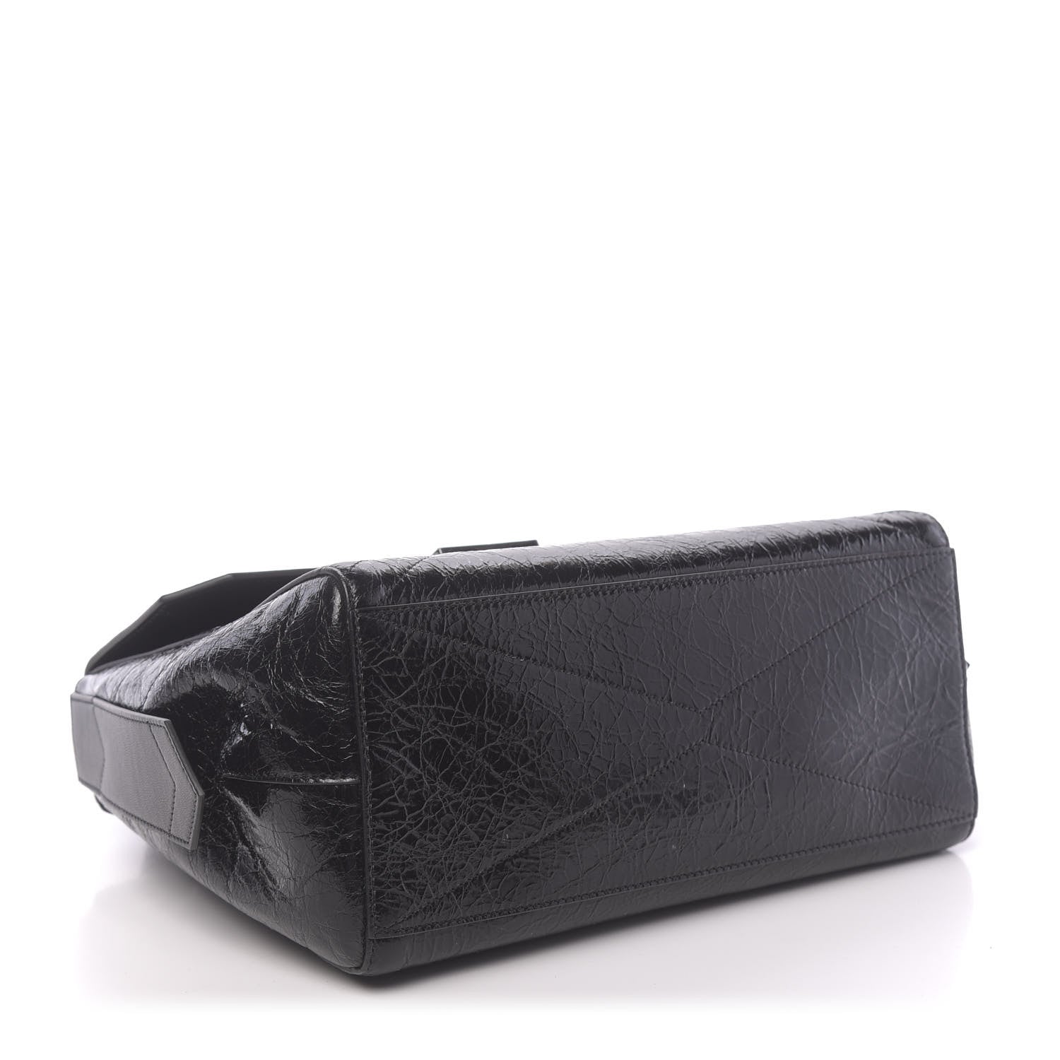 Givenchy Creased Patent Calfskin Medium ID Flap Black 4 of 9