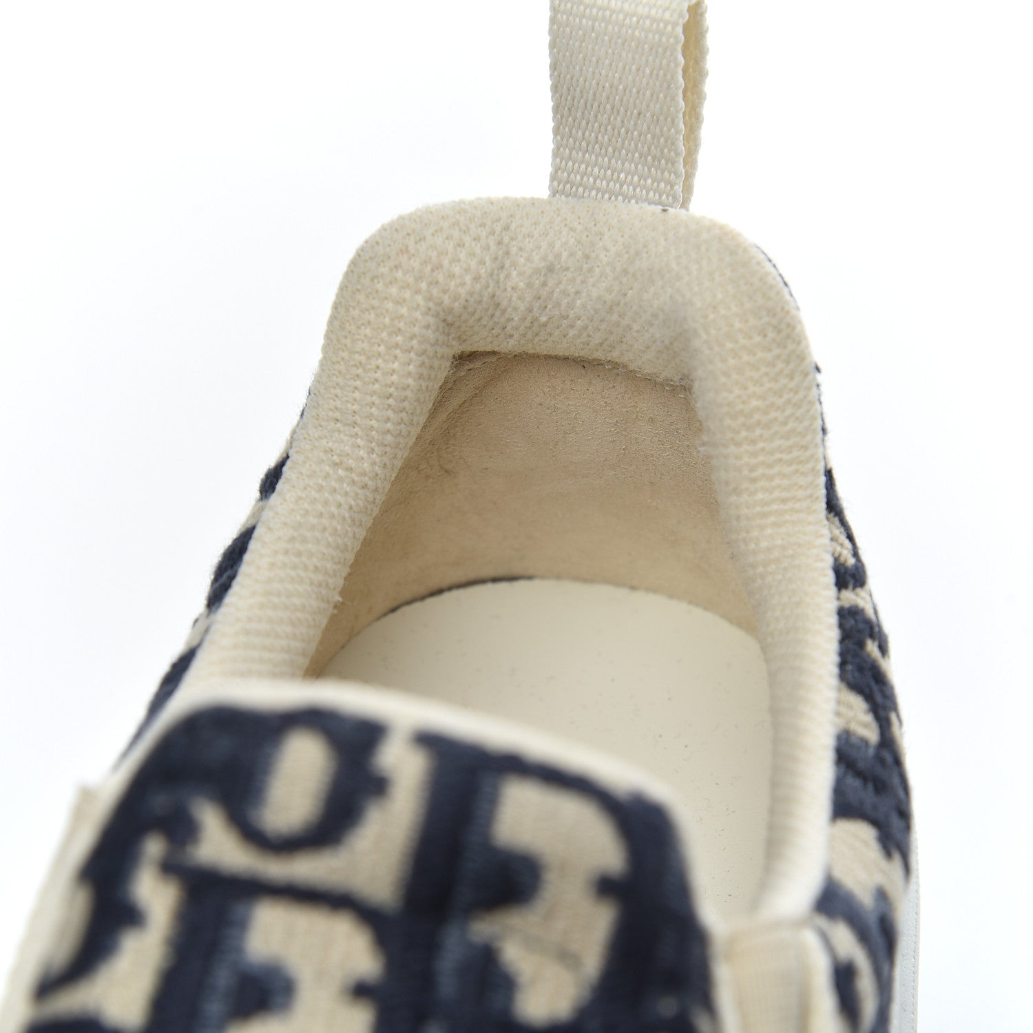 Christian Dior Canvas Oblique Embroidered Womens Solar Slip On Sneakers 37.5 Deep Blue 10 of 15