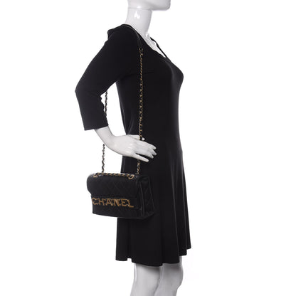 Chanel Calfskin Quilted Enchained Flap Black 2 of 11