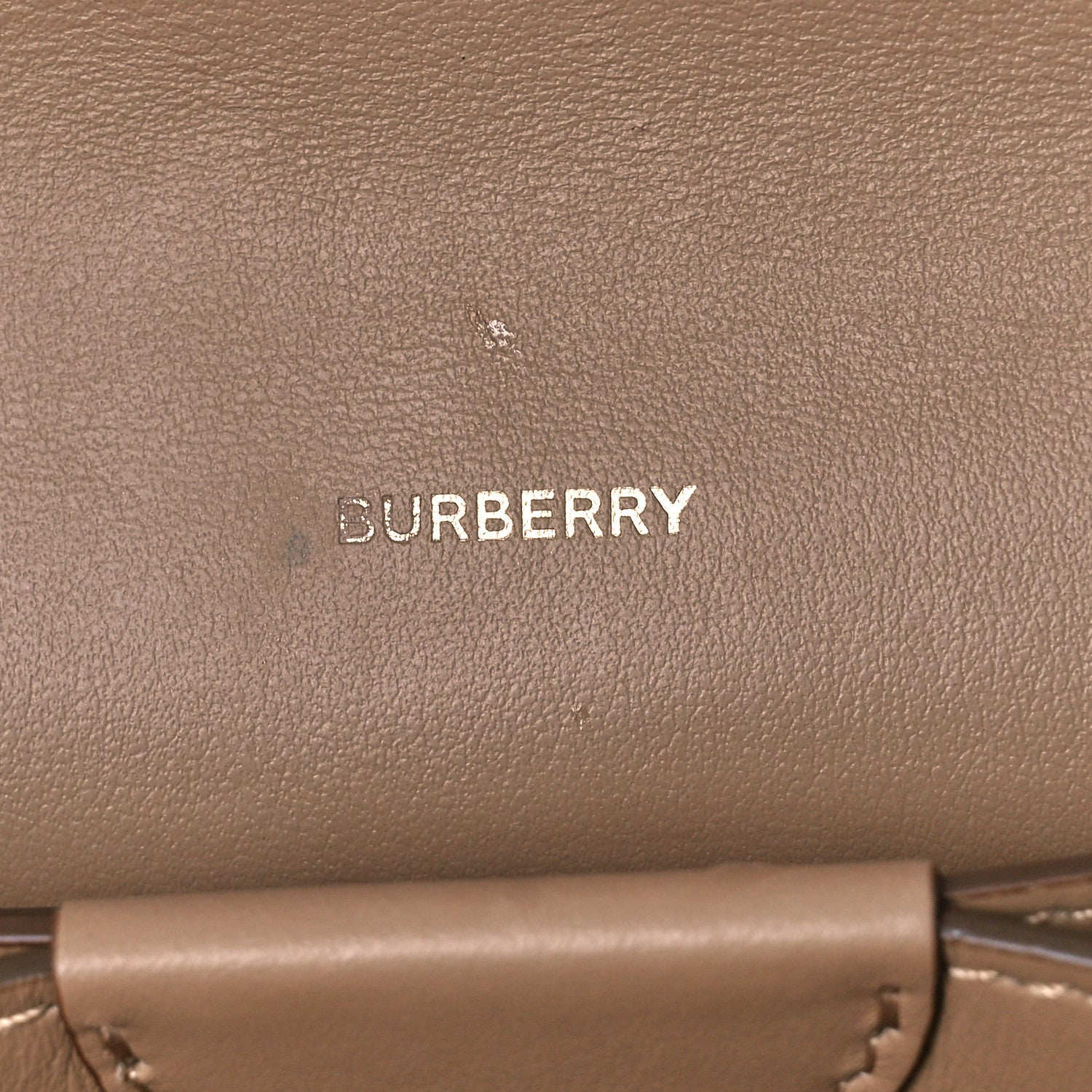 Burberry Calfskin Embossed Monogram Crossbody Light Camel 6 of 8
