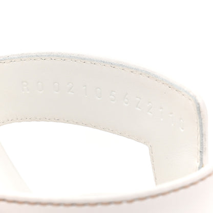 Hermes Box Calfskin Oran Sandals 36.5 White 8 of 9