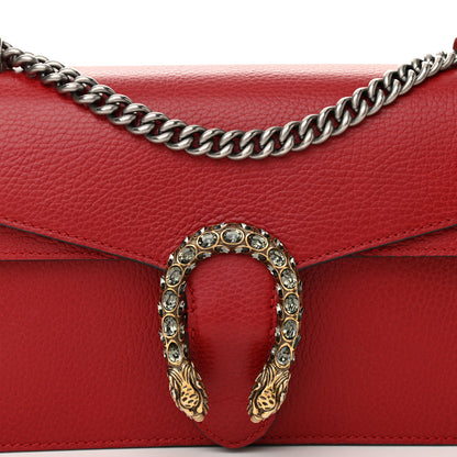 Gucci Dollar Calfskin Swarovski Crystal Small Dionysus Shoulder Bag Hibiscus Red 8 of 14