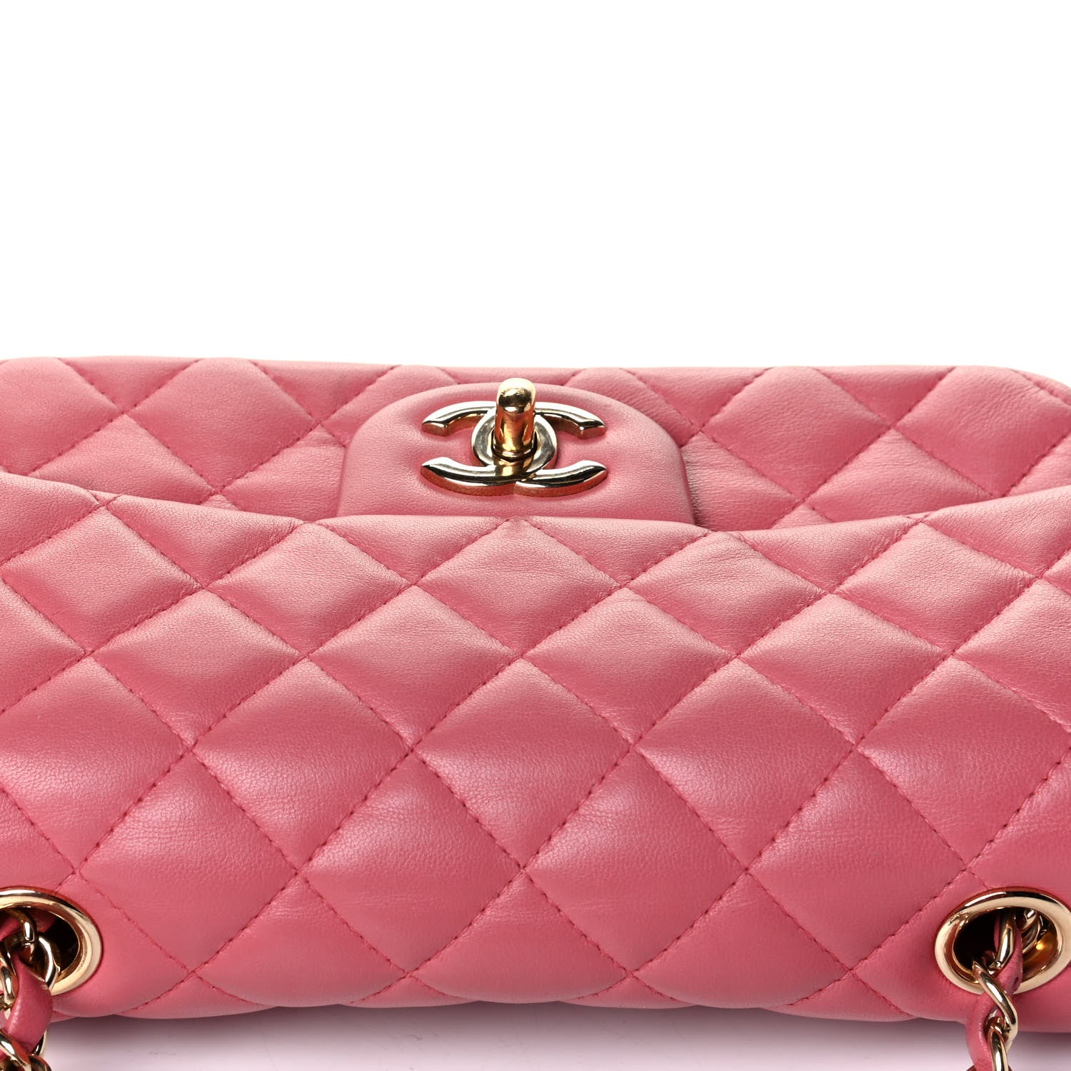 Chanel Lambskin Quilted Valentine Charms Mini Rectangular Flap Pink 6 of 9