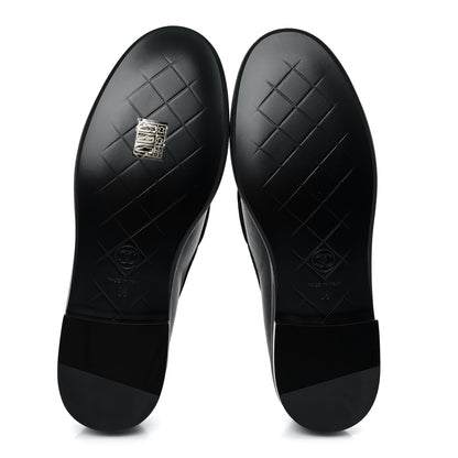Chanel Lambskin Quilted CC Turnlock Loafers 38 Black 5 of 9