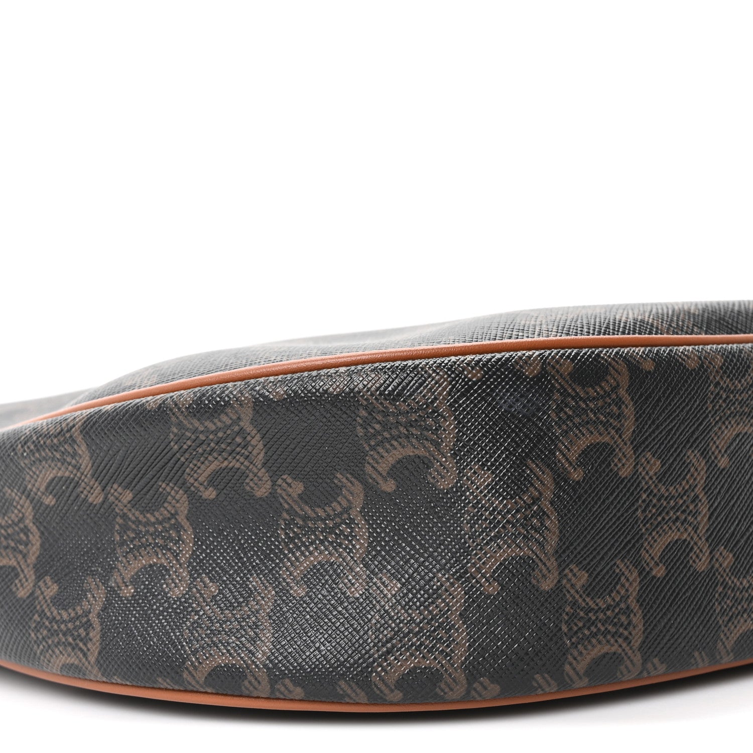 Celine Calfskin Triomphe Canvas Small Heloise Shoulder Bag Tan 10 of 11