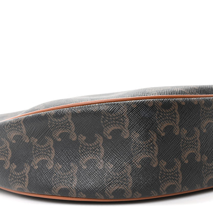 Celine Calfskin Triomphe Canvas Small Heloise Shoulder Bag Tan 10 of 11