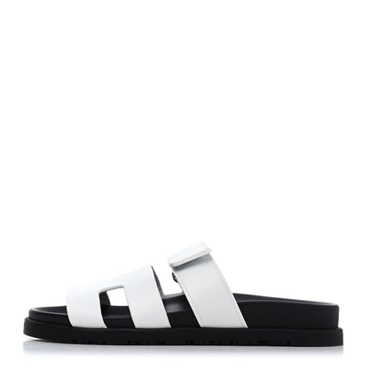 Hermes Calfskin Womens Chypre Sandals 36 White 1 of 4