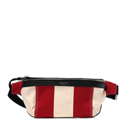 Saint Laurent Canvas Classic Belt Bag Red Blue White 1 of 5