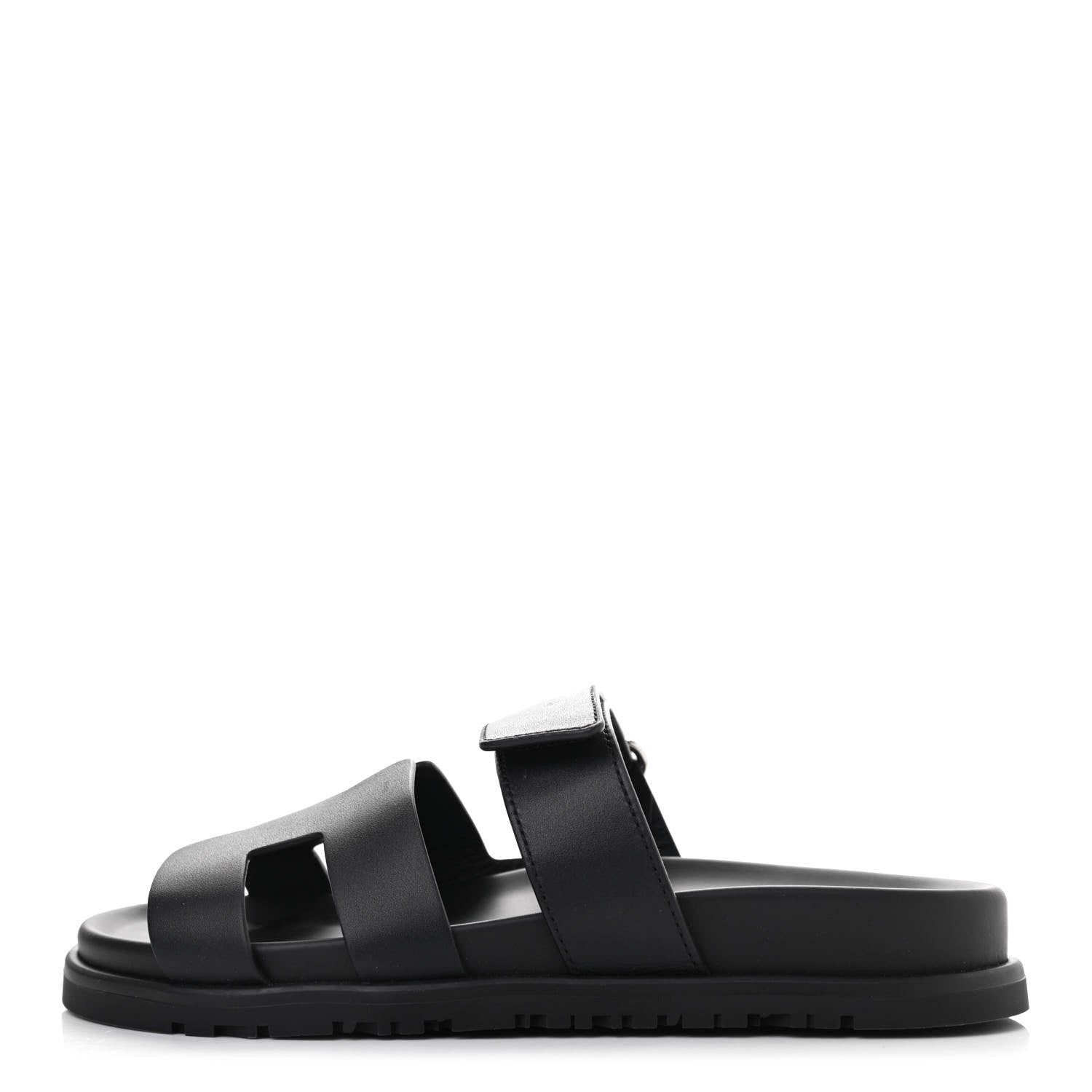 Hermes Calfskin Womens Chypre Sandals 36 Black 1 of 8