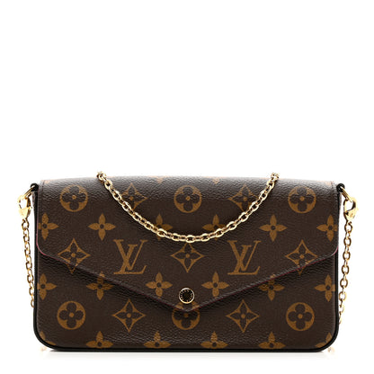 Louis Vuitton Monogram Pochette Felicie Chain Wallet Fuchsia 3 of 7