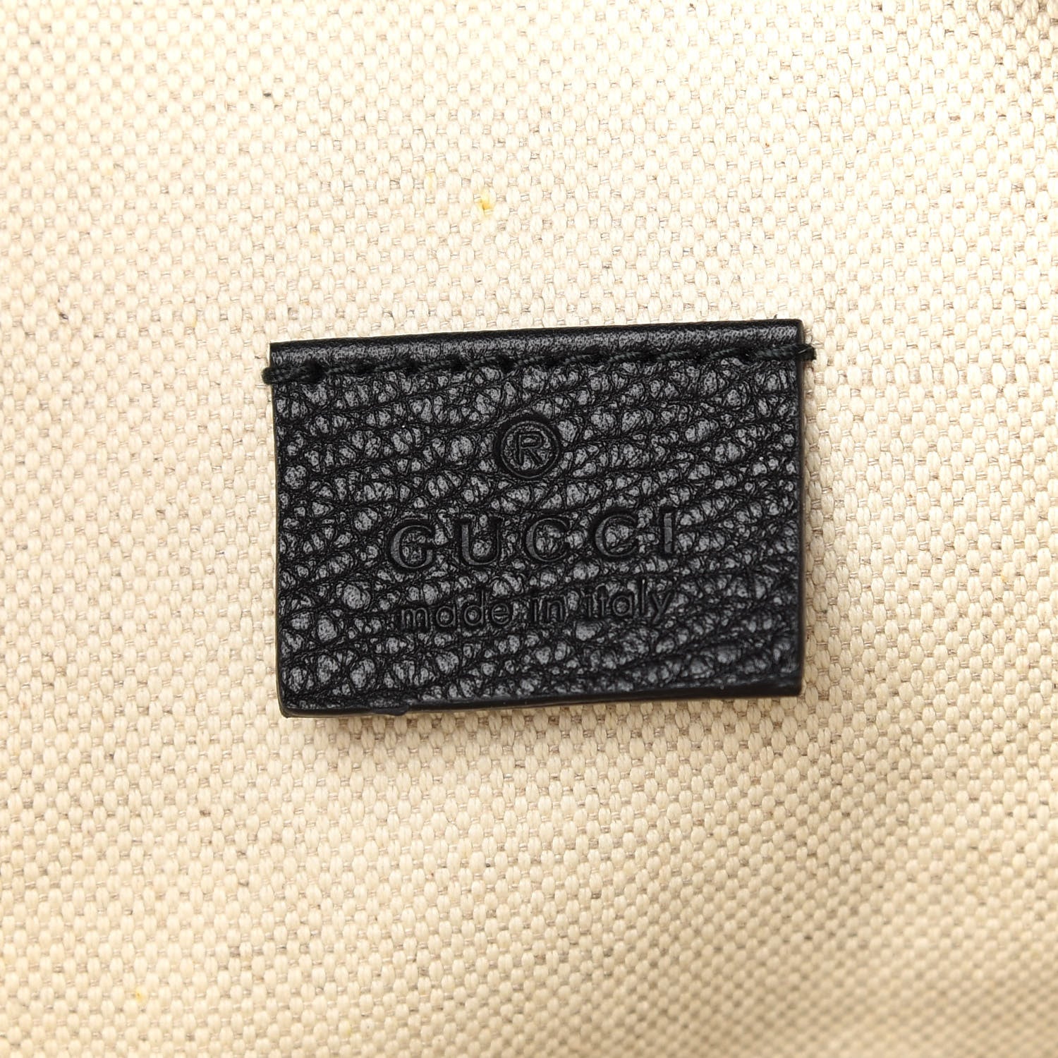 Gucci Grained Calfskin Logo Belt Bag Black 6 of 9