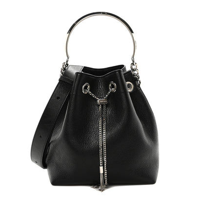 Jimmy Choo Calfskin Bon Bon Bag Bucket Bag Black 1 of 9