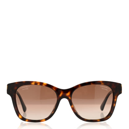 Chanel Acetate Polarized Pearl CC Square Sunglasses 5482-H-A Tortoise 2 of 6