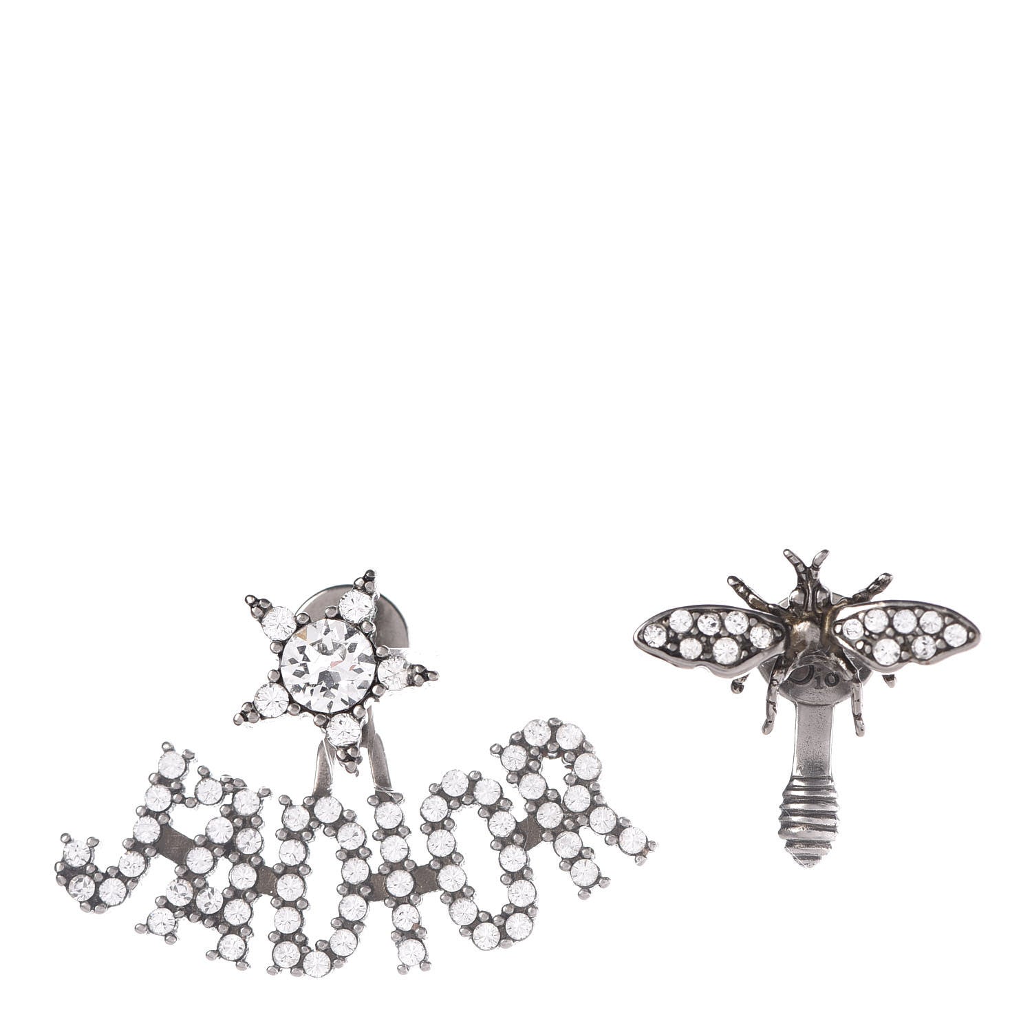 Christian Dior Palladium Crystal J'adior Earrings 1 of 3