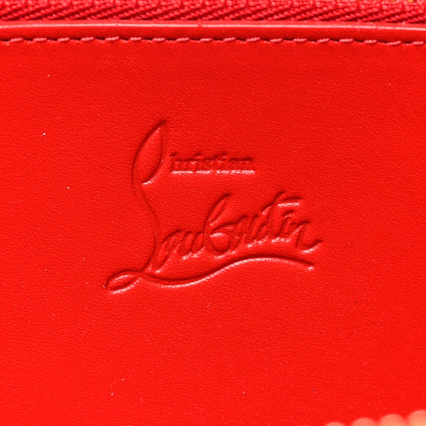 Calfskin Panettone Spiked Zip Around Wallet Yellow
