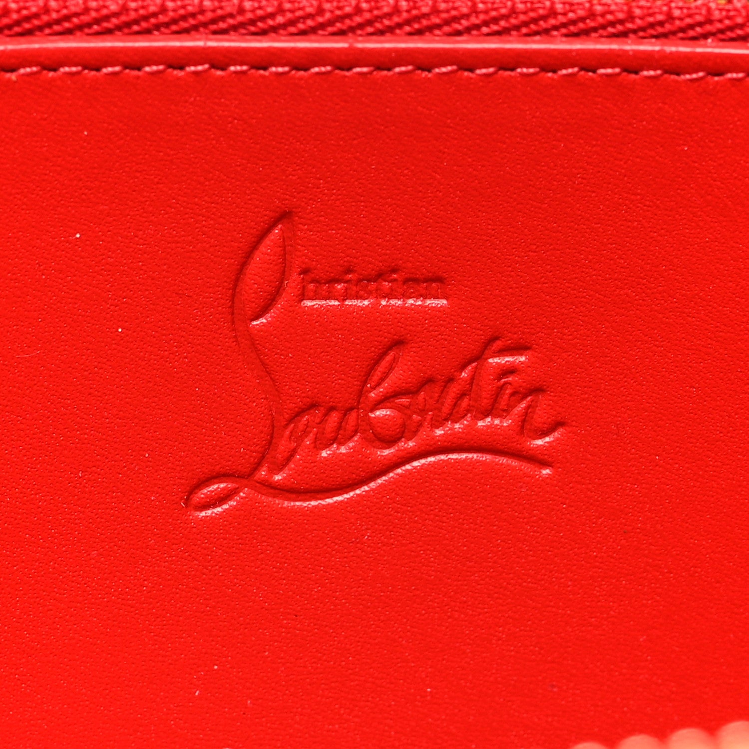 Christian Louboutin Calfskin Panettone Spiked Zip Around Wallet Yellow 6 of 10