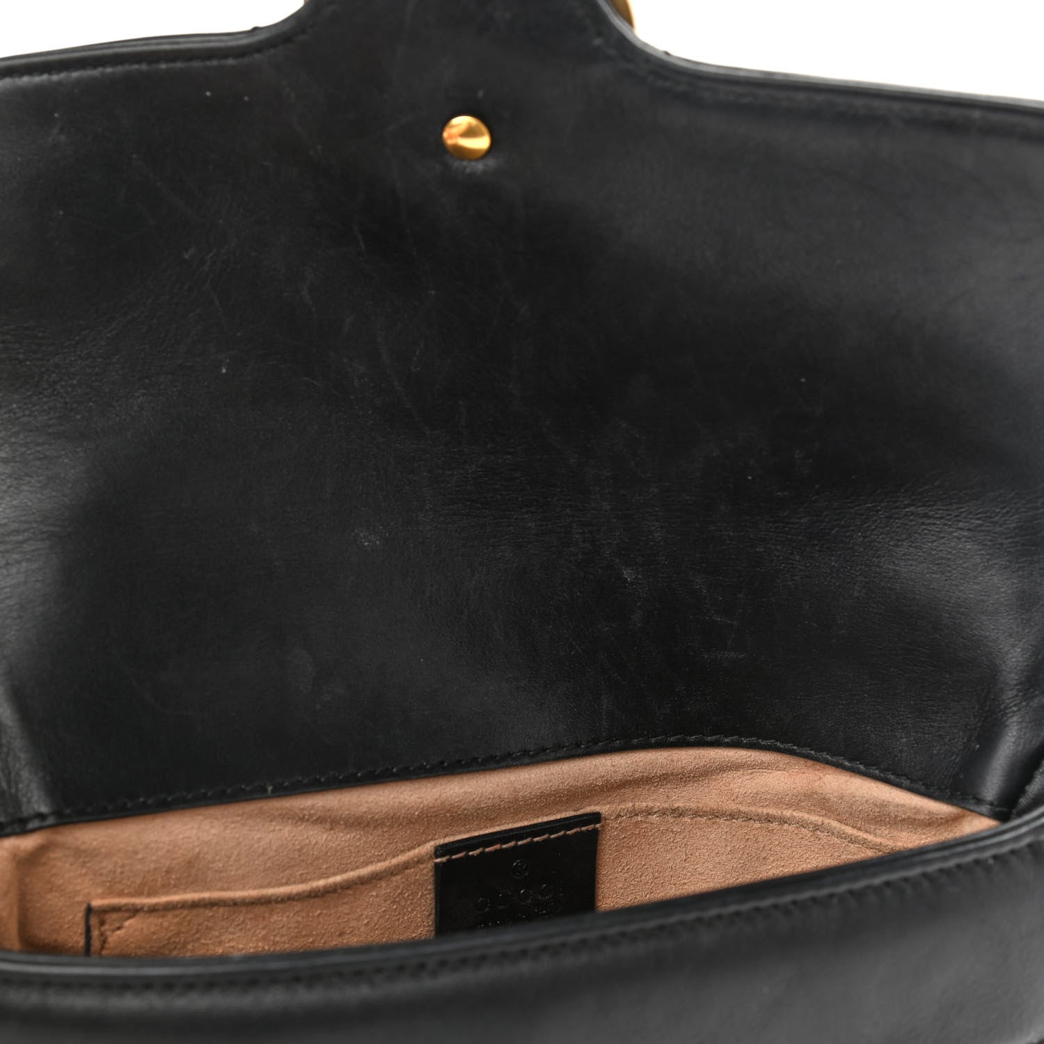 Gucci Calfskin Matelasse Pearly GG Marmont Chain Belt Bag Black 11 of 20