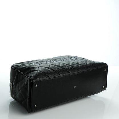Chanel Calfskin Quilted Large Bowler Black 4 of 8