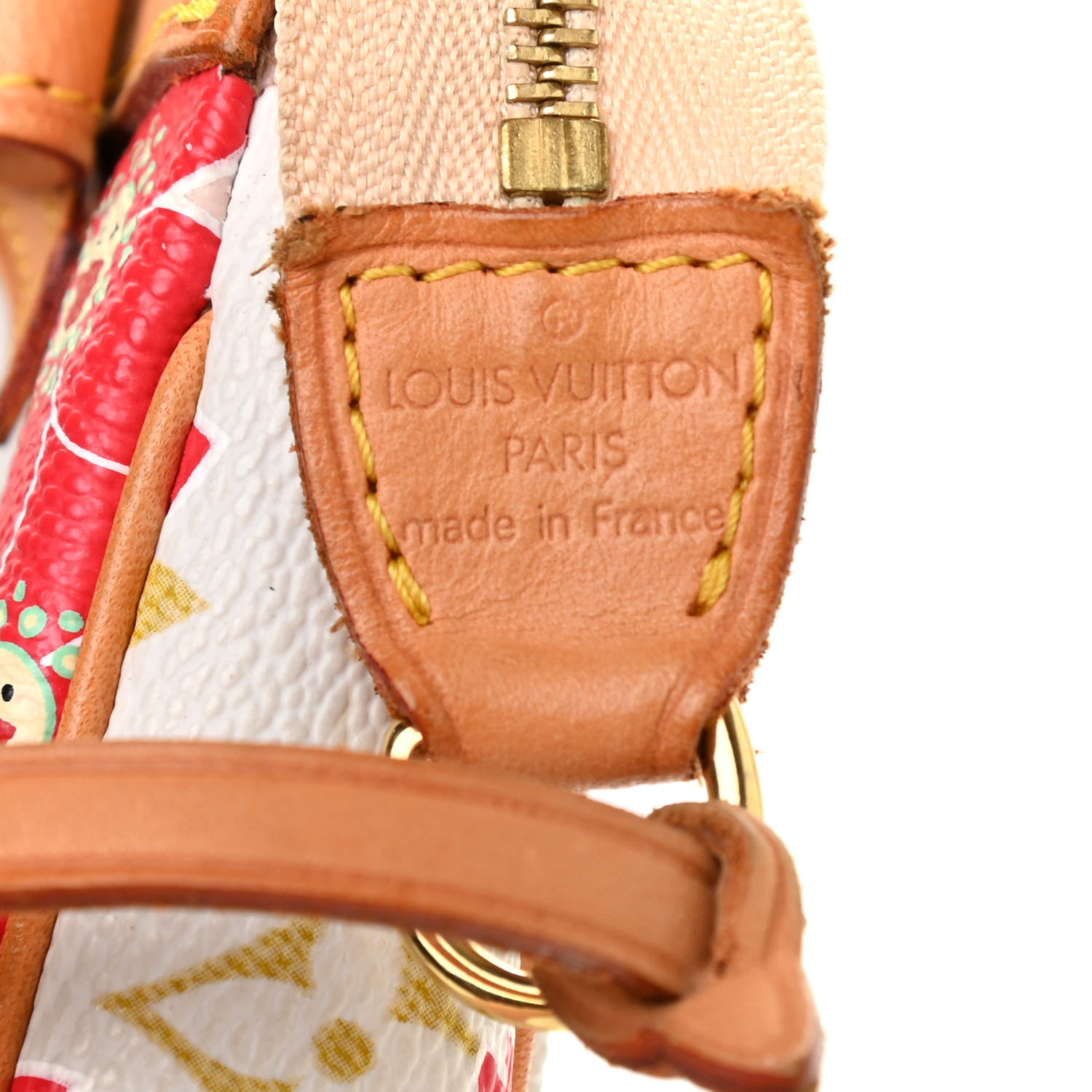 Louis Vuitton Monogram Cherry Blossom Pochette Accessories Red 6 of 10