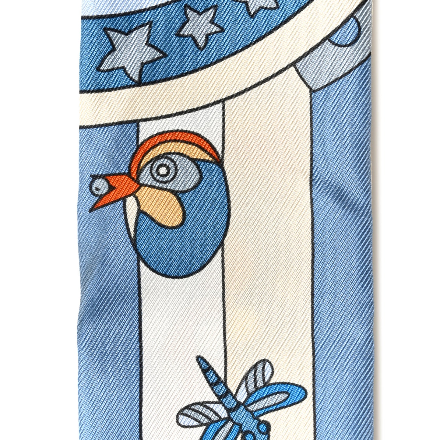 Silk Les Murmures de la Foret Twilly Bleu Jean Orange