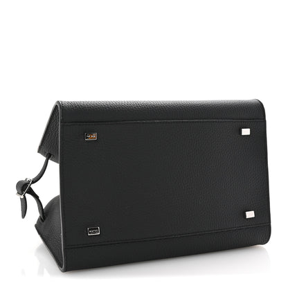 The Row Grained Calfskin Soft Margaux 10 Bag Black 4 of 9