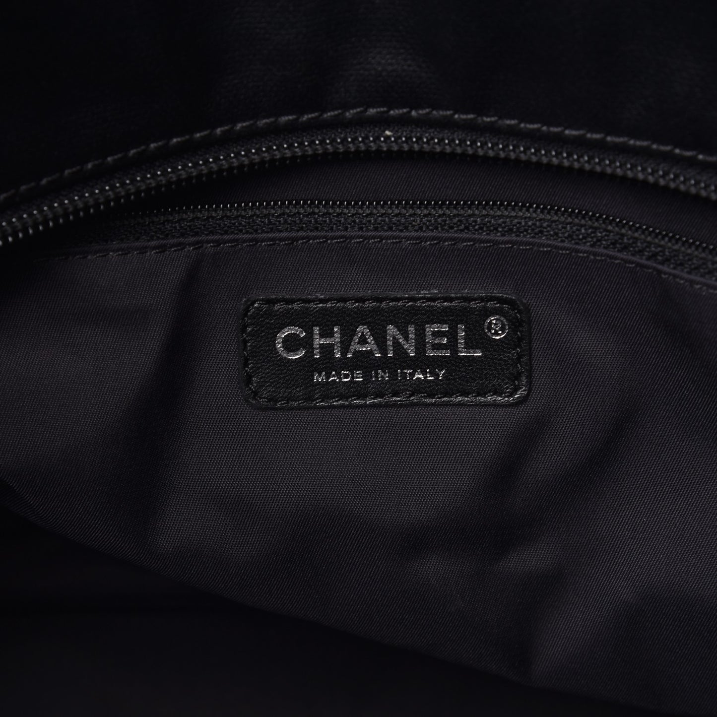Coated Canvas Large Paris Biarritz Tote Black