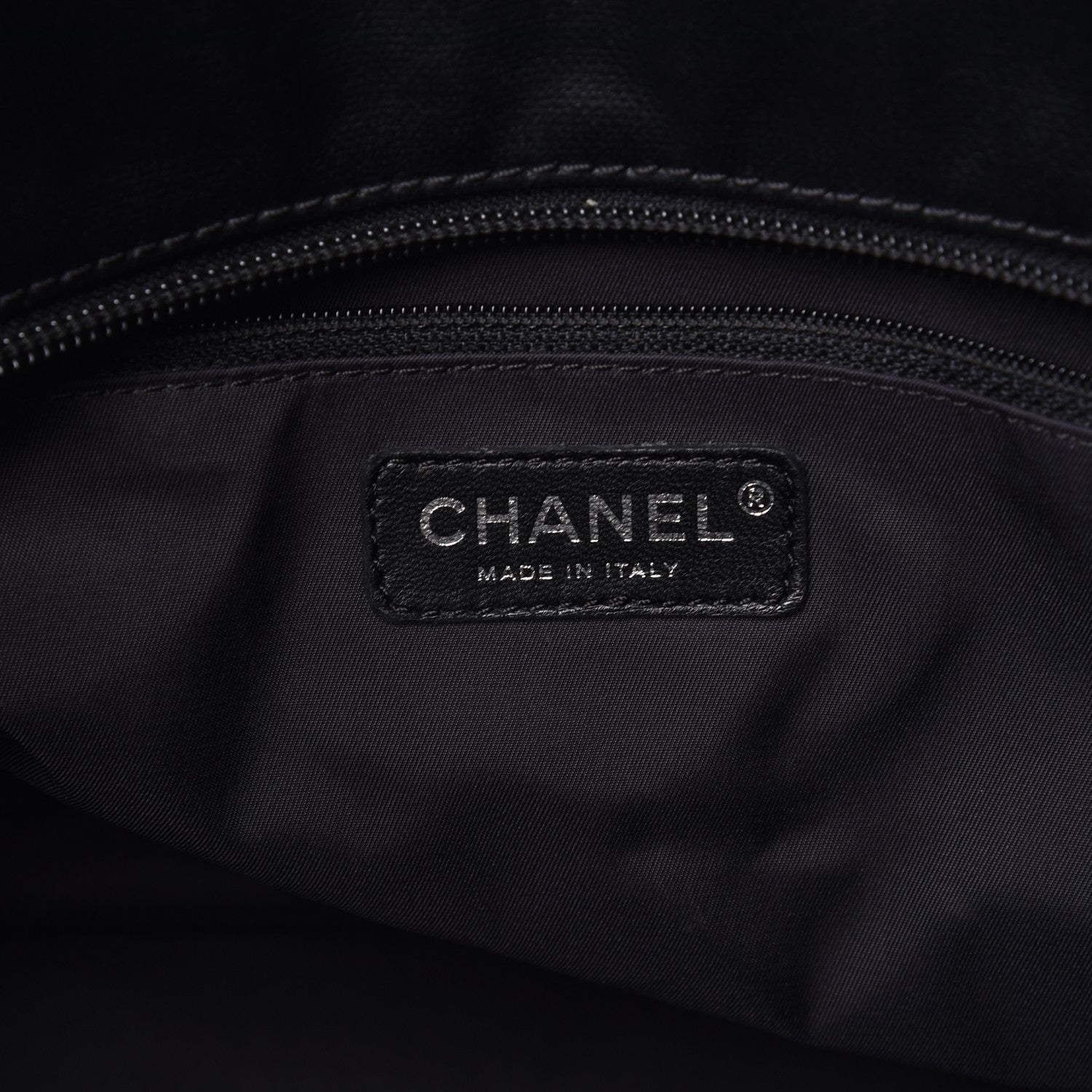 Chanel Coated Canvas Large Paris Biarritz Tote Black 7 of 9