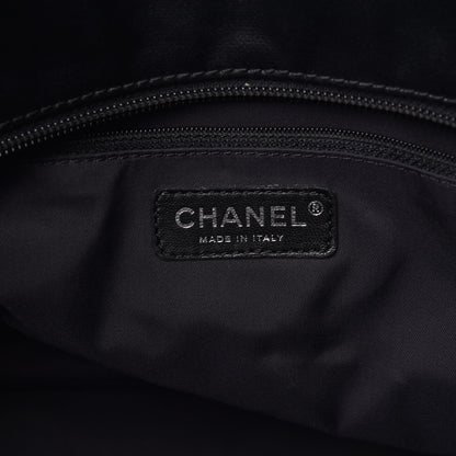 Chanel Coated Canvas Large Paris Biarritz Tote Black 7 of 9