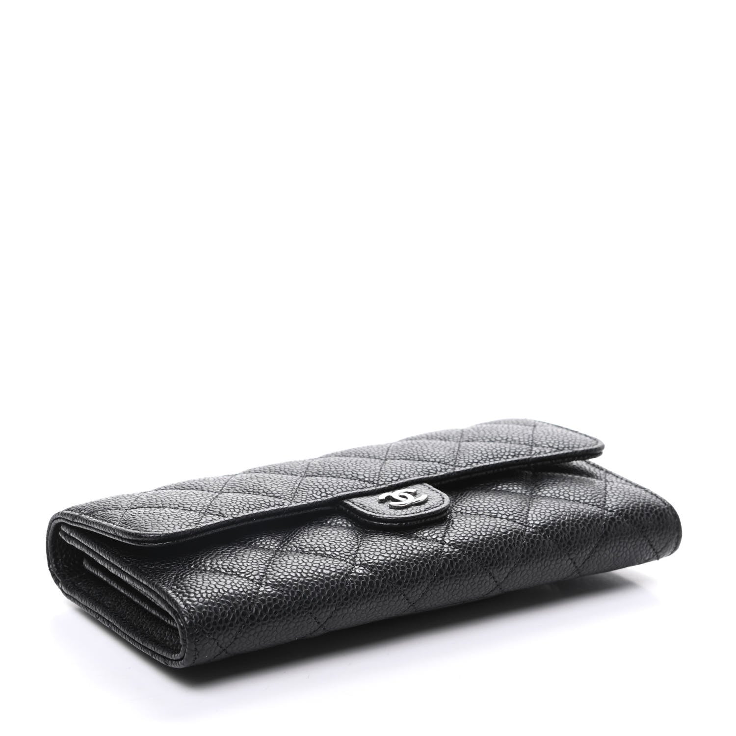 Chanel Caviar Quilted Large Flap Wallet Black 4 of 10