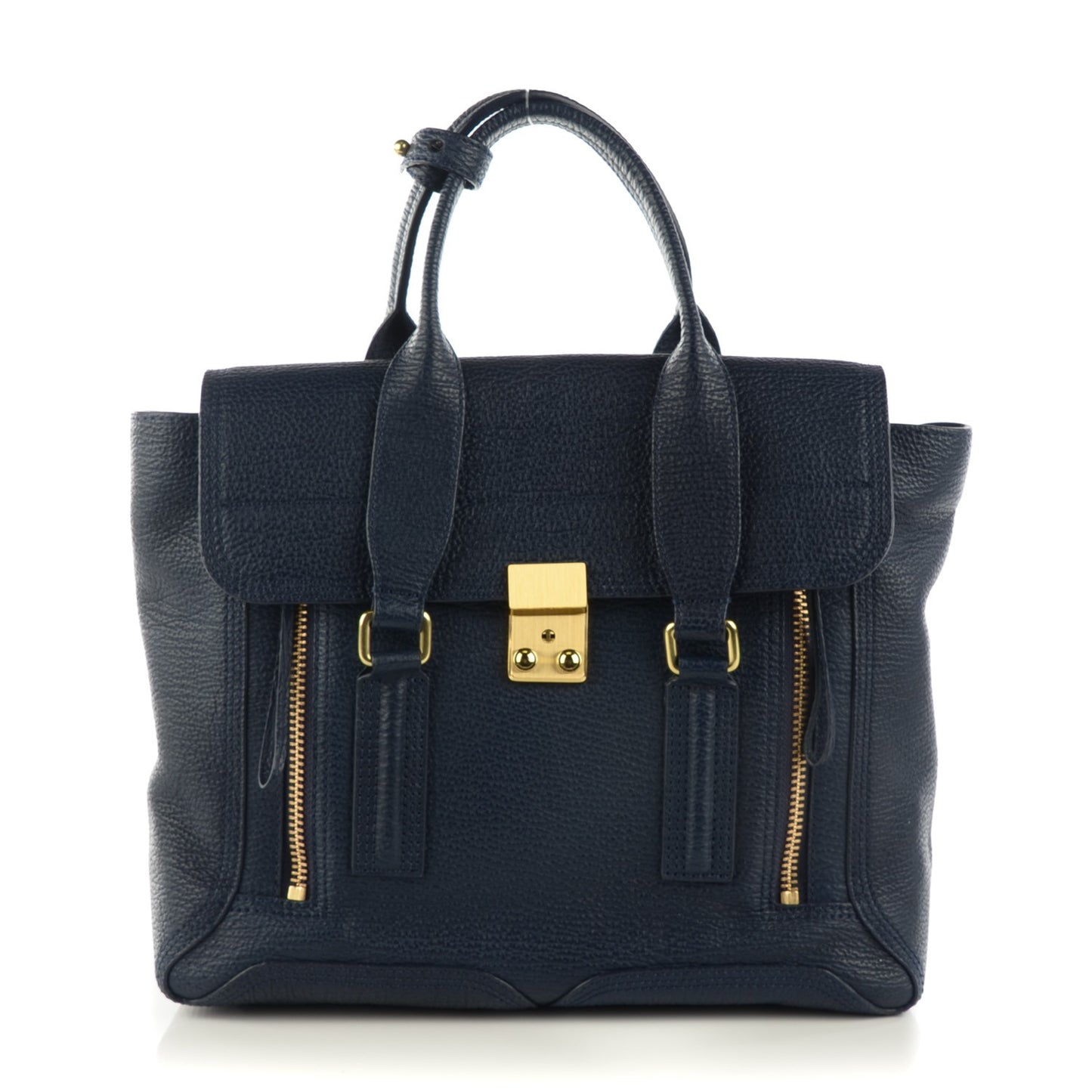 3.1 Textured Calfskin Medium Pashli Satchel Ink