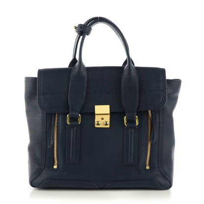 3.1 Phillip Lim 3.1 Textured Calfskin Medium Pashli Satchel Ink 1 of 7