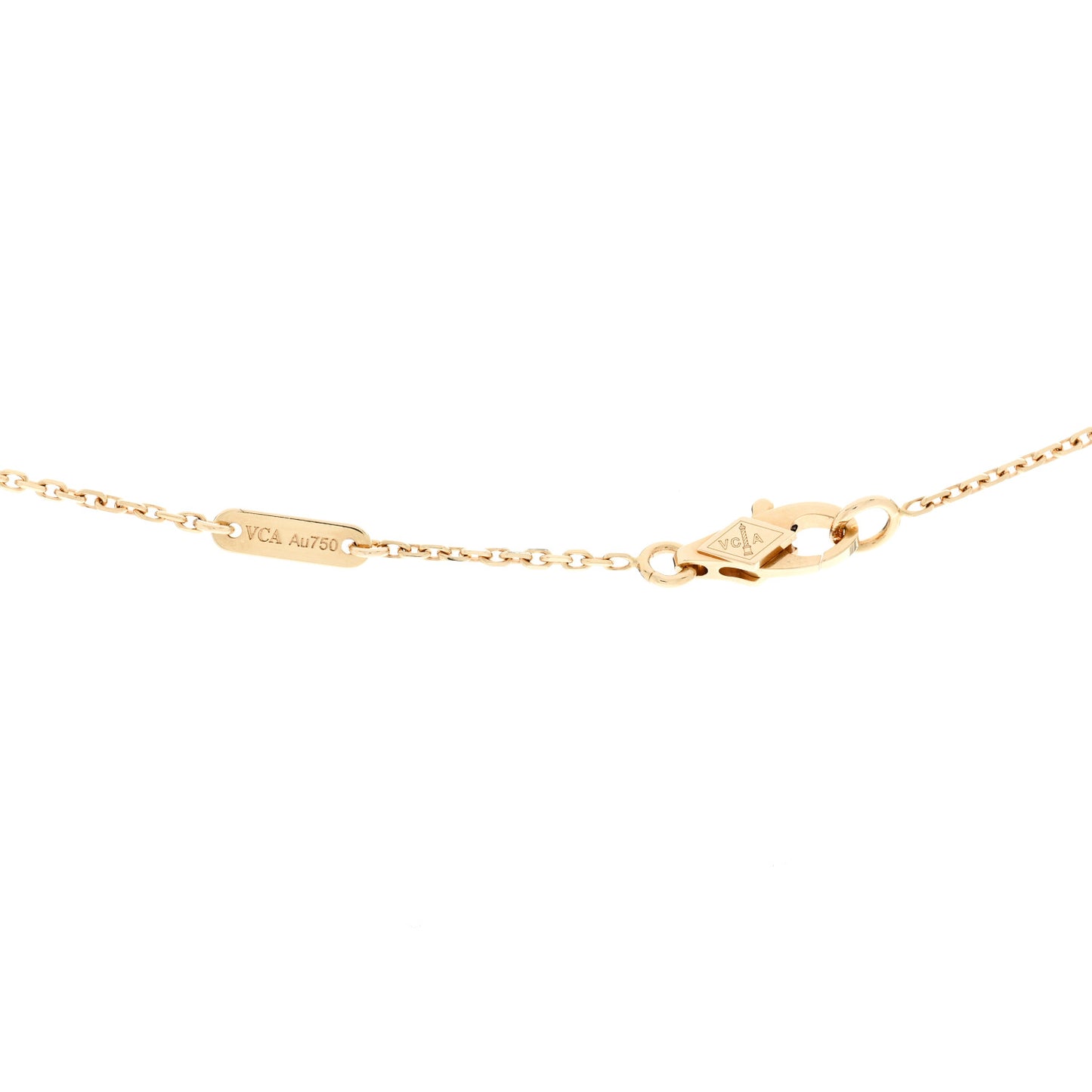 18K Yellow Gold Mother of Pearl Sweet Alhambra Butterfly Pendant Necklace
