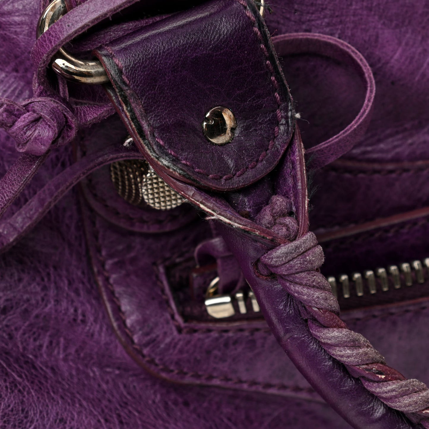 Agneau Giant 21 Silver Hardware Work Raisin