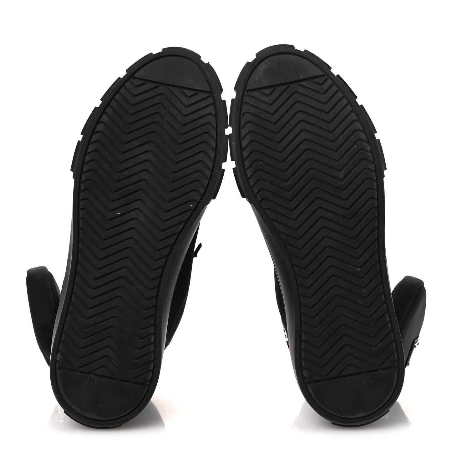 Re-Nylon Gabardine Triangle Womens Wheel Pouch Pocket High Top Sneakers 38 Black