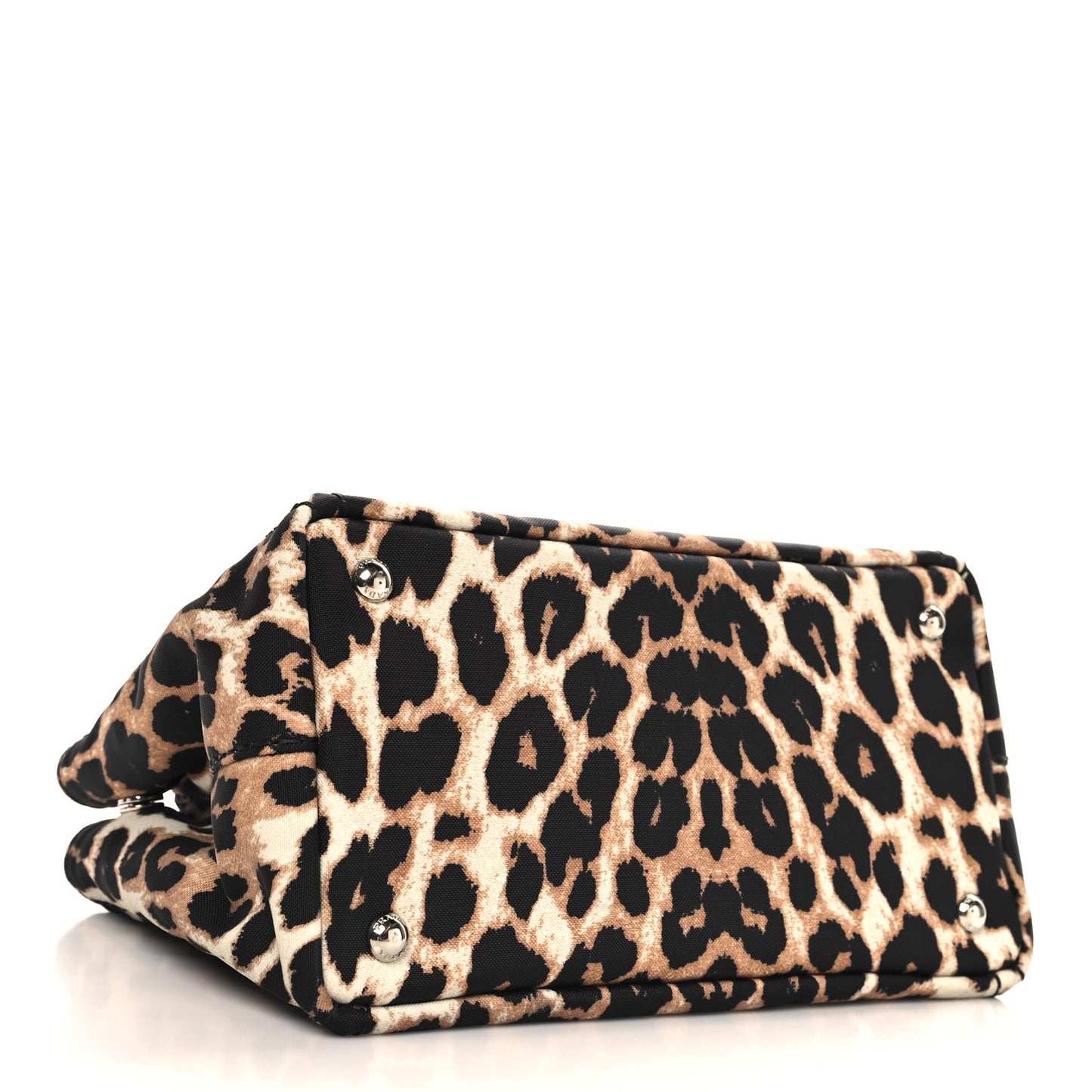 Canapa Stampada Leopard Small Tote Avorio