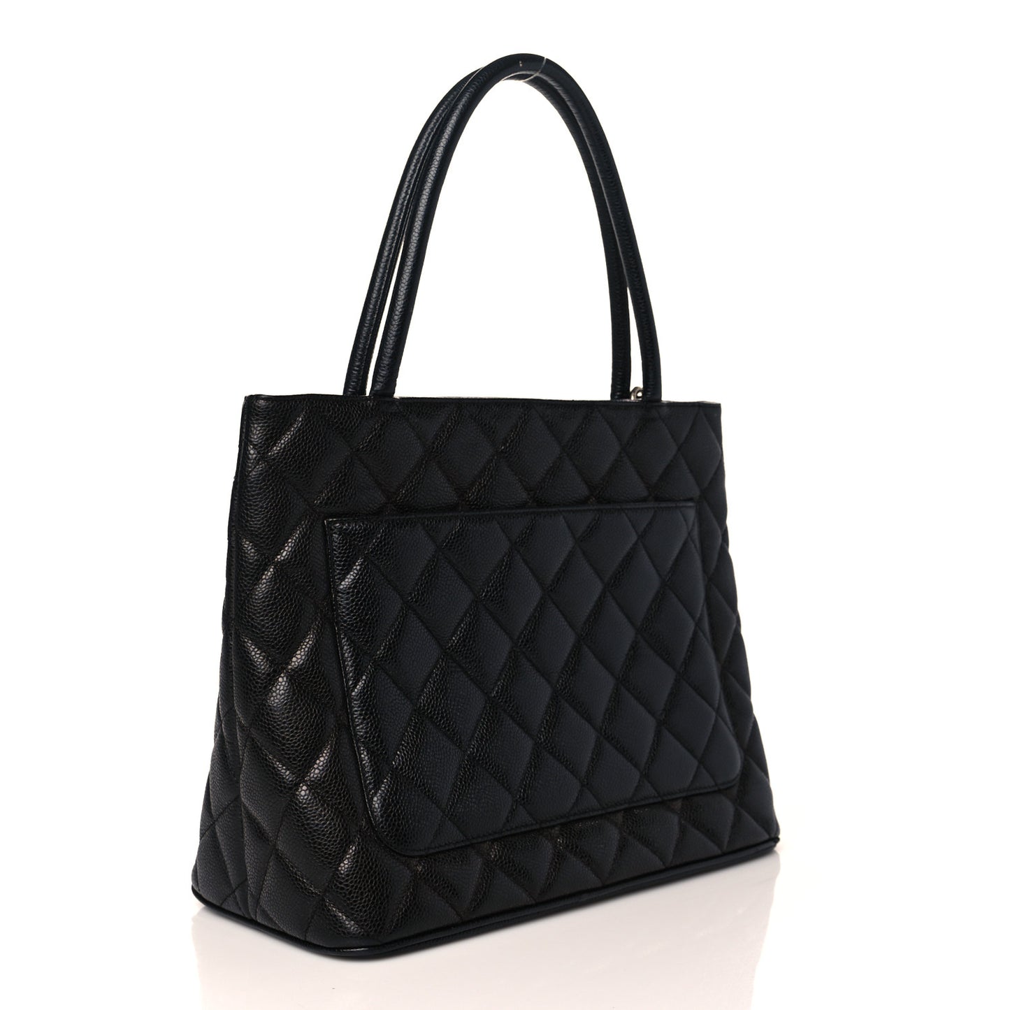 Caviar Quilted Medallion Tote Black
