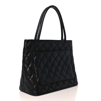 Chanel Caviar Quilted Medallion Tote Black 2 of 9