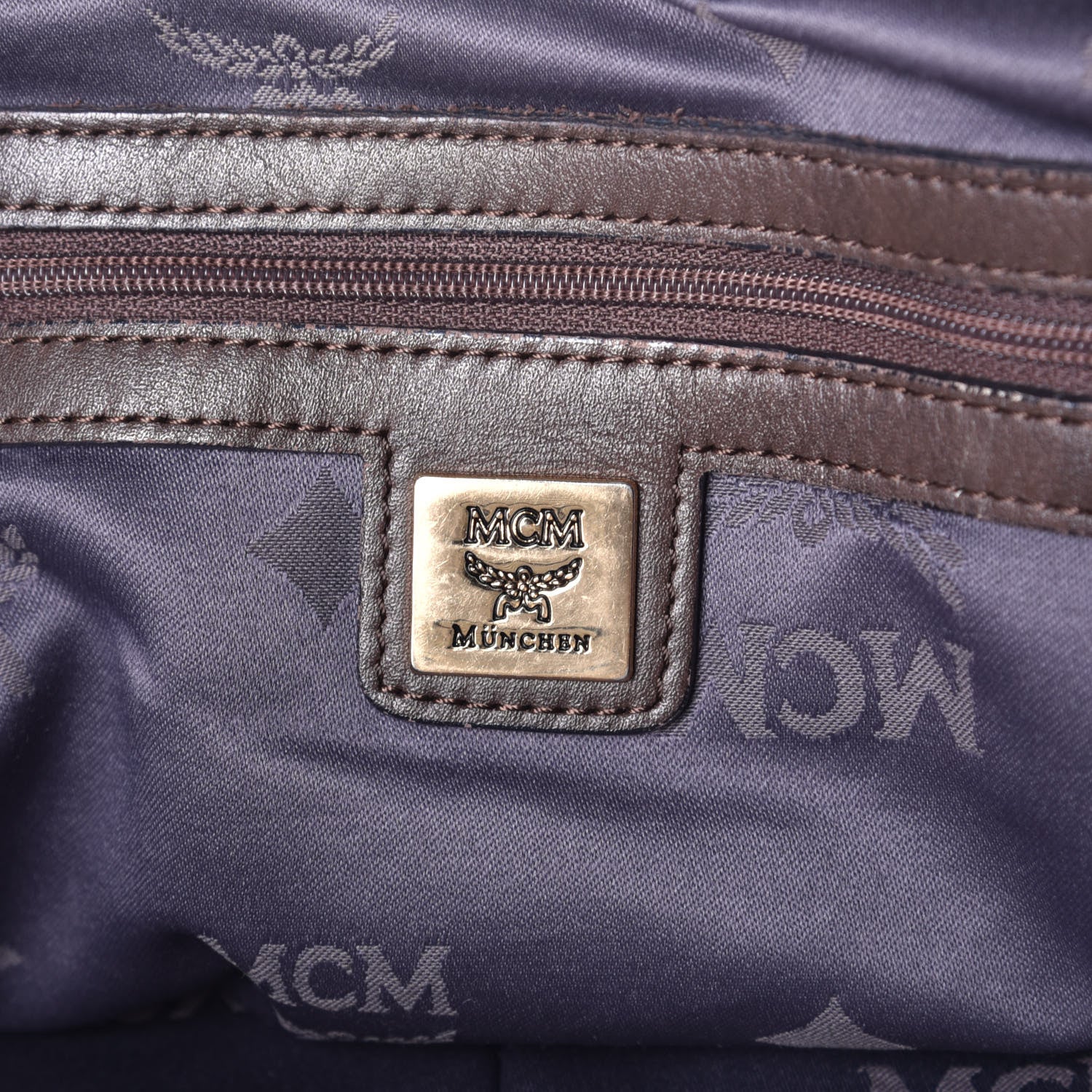 MCM Visetos Medium Essentials Shopper Tote Phantom Grey 7 of 9