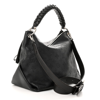 Louis Vuitton Mahina Beaubourg Hobo MM Black 3 of 12