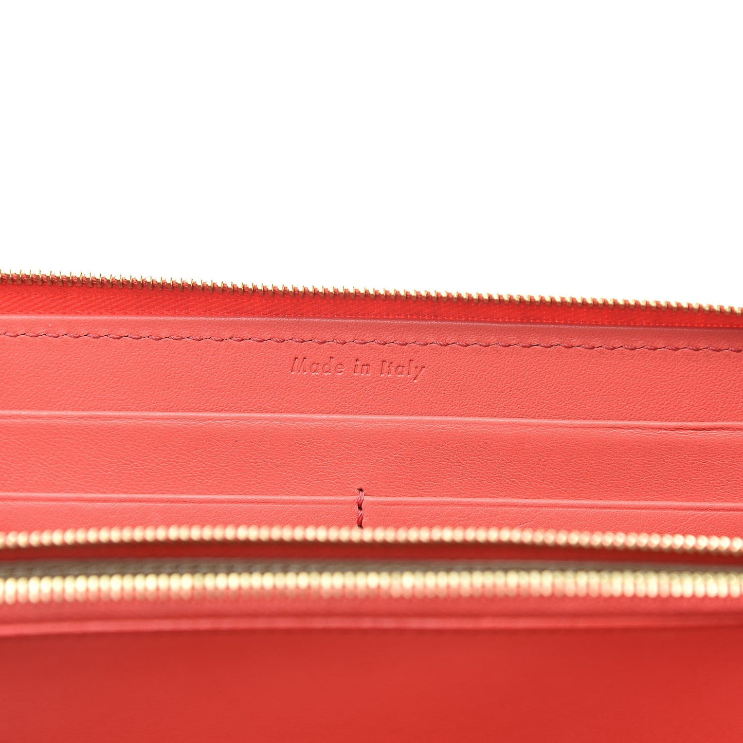 Lambskin Large Zip Around Multifunction Wallet Orange Grey