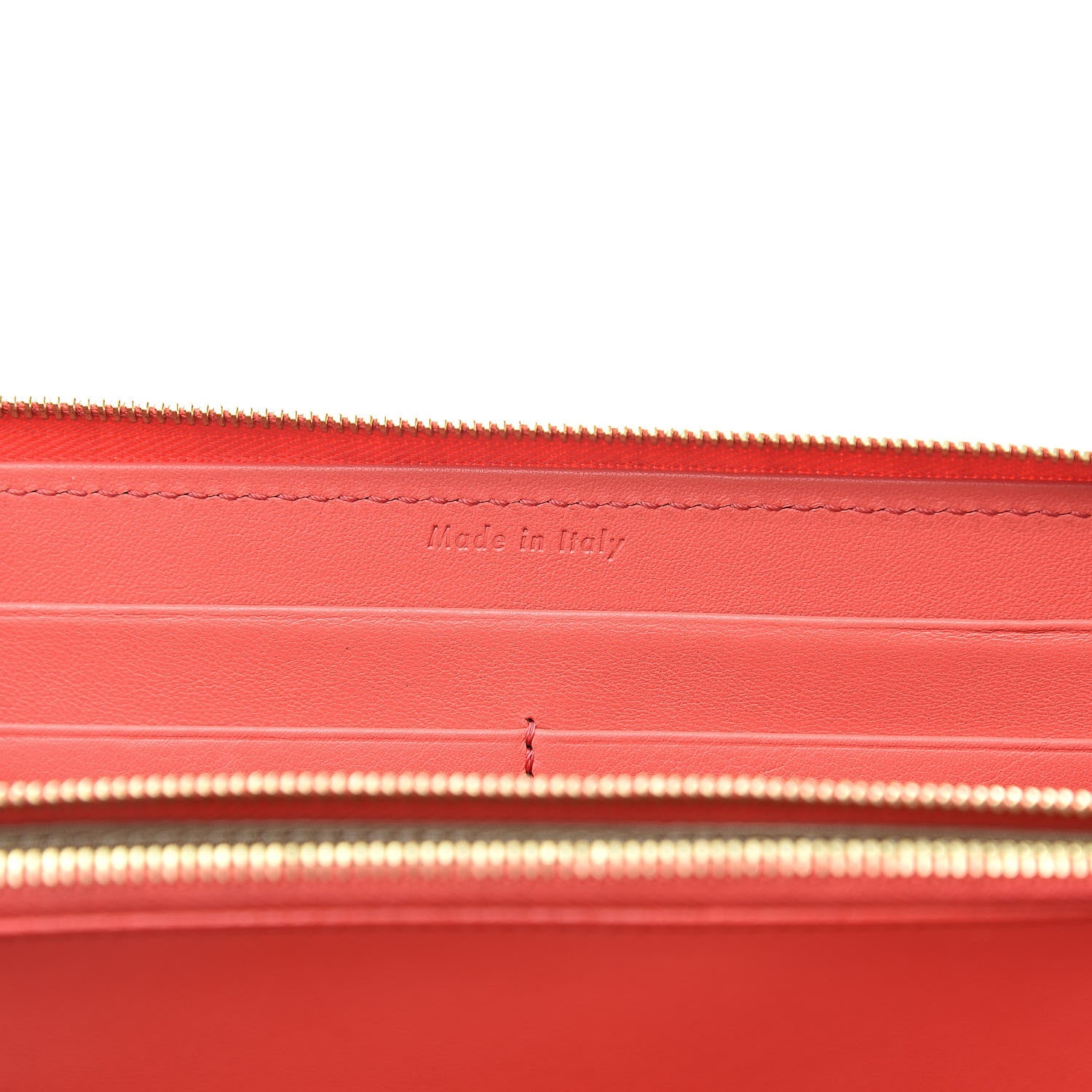 Celine Lambskin Large Zip Around Multifunction Wallet Orange Grey 7 of 10