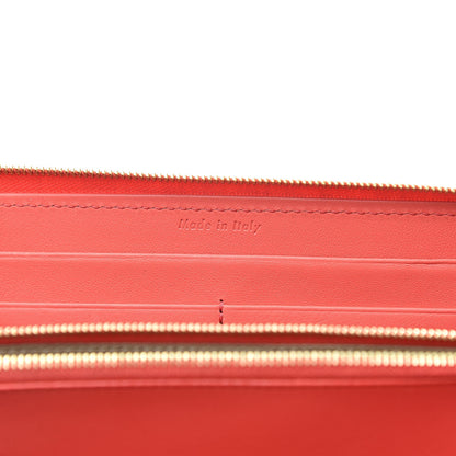 Celine Lambskin Large Zip Around Multifunction Wallet Orange Grey 7 of 10