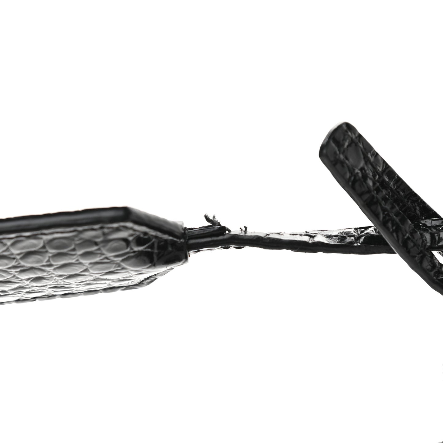 Calfskin Crocodile Embossed Medium Monochrome Monogram Sunset Black