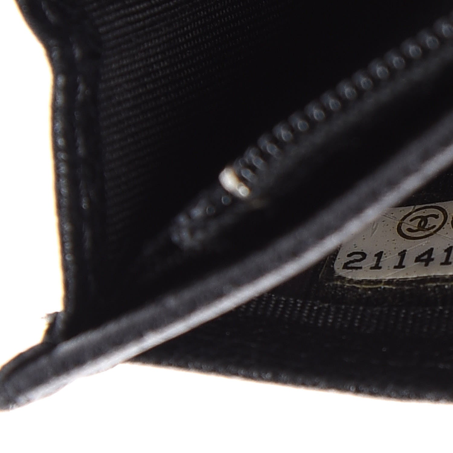 Chanel Shiny Goatskin Chevron Quilted Yen Wallet Black 7 of 15