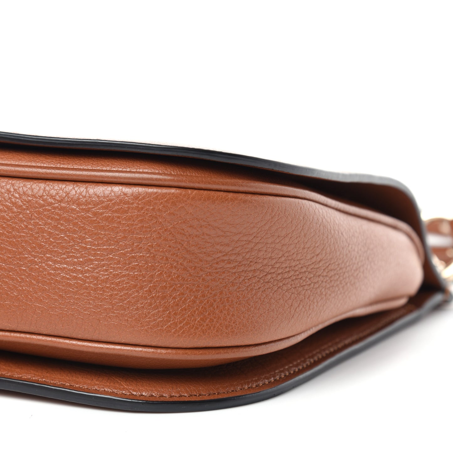 Grained Calfskin Rockstud Saddle Bag Selleria