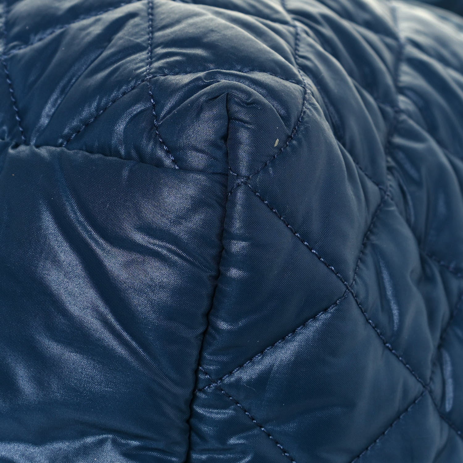 Chanel Nylon Quilted Large Coco Cocoon Tote Blue 10 of 13