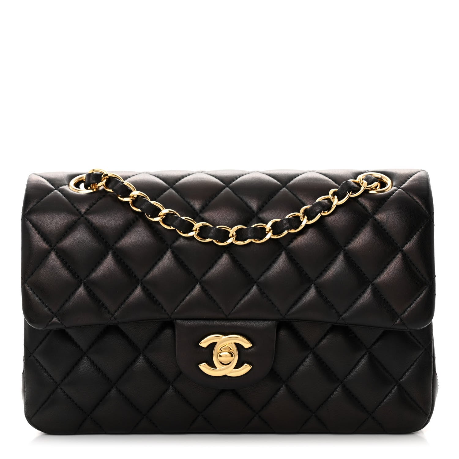 Chanel Lambskin Quilted Small Double Flap Black 1 of 11